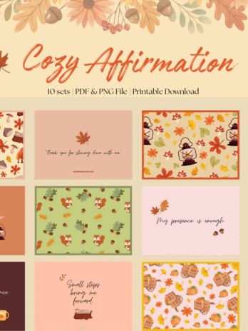 Cozy Affirmation Cards-10 sets