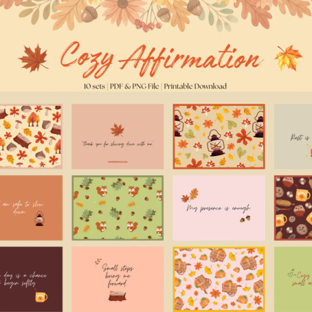 Cozy Affirmation Cards-10 sets